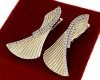 sz154 Kolczyki złote pozłacane 14k wiszące 